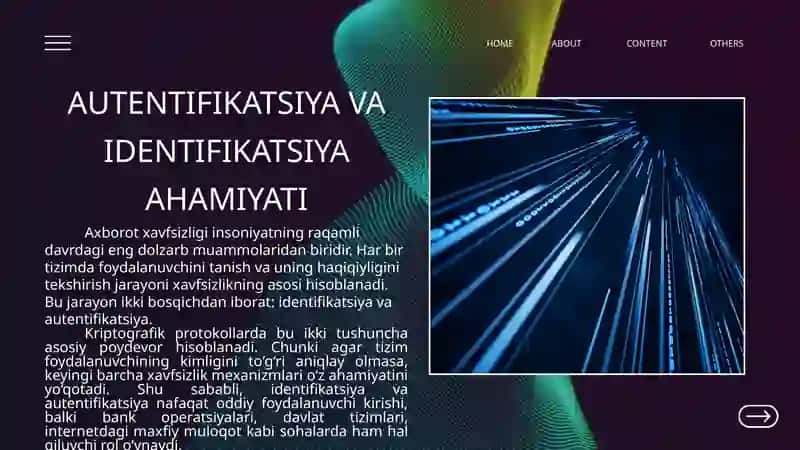 Autentifikatsiya va identifikatsiya 2