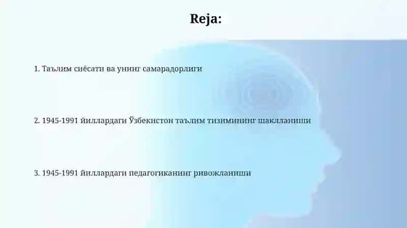 Таълим сиёсати ва унинг самарадорлиги 2