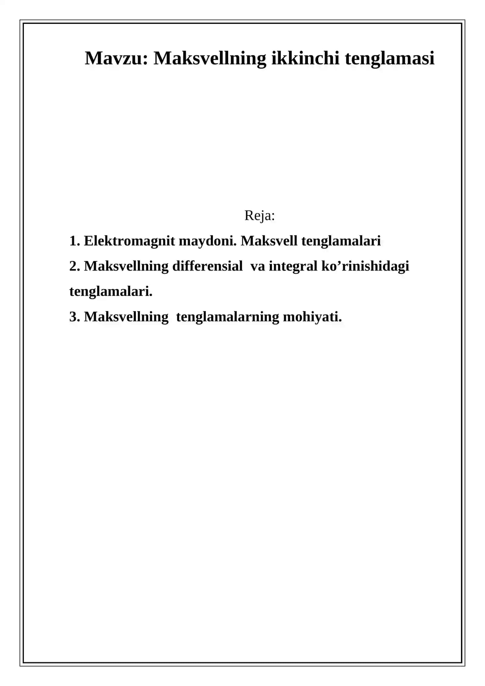 Elektromagnit maydonlar va to'lqinlar 2