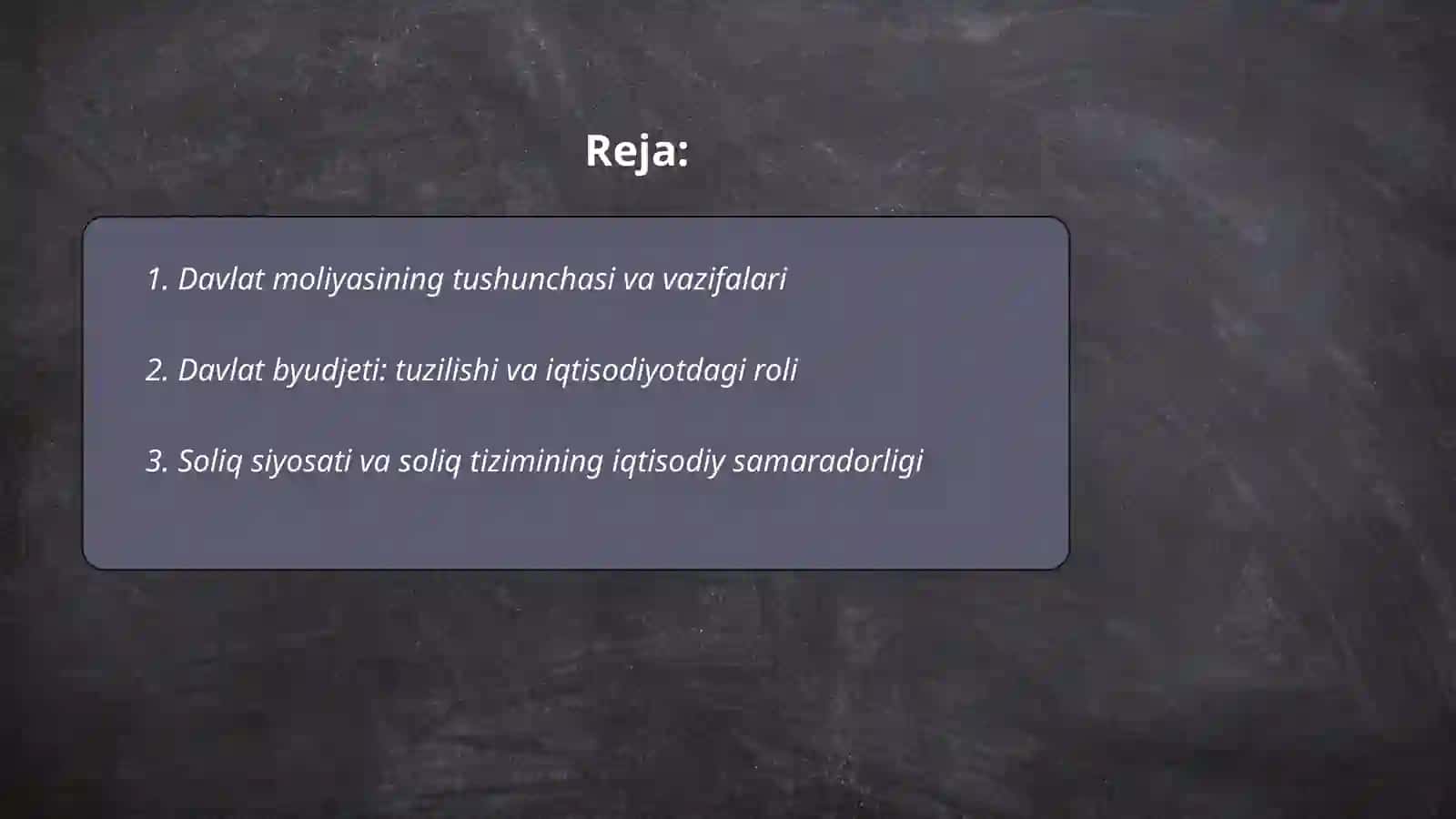 Davlat moliyasining iqtisodiyotdagi o‘rni va ahamiyati 2