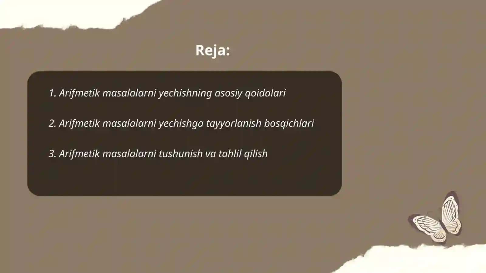 Arifmetik masalalar yechishga o'rgatish metodikasi 2