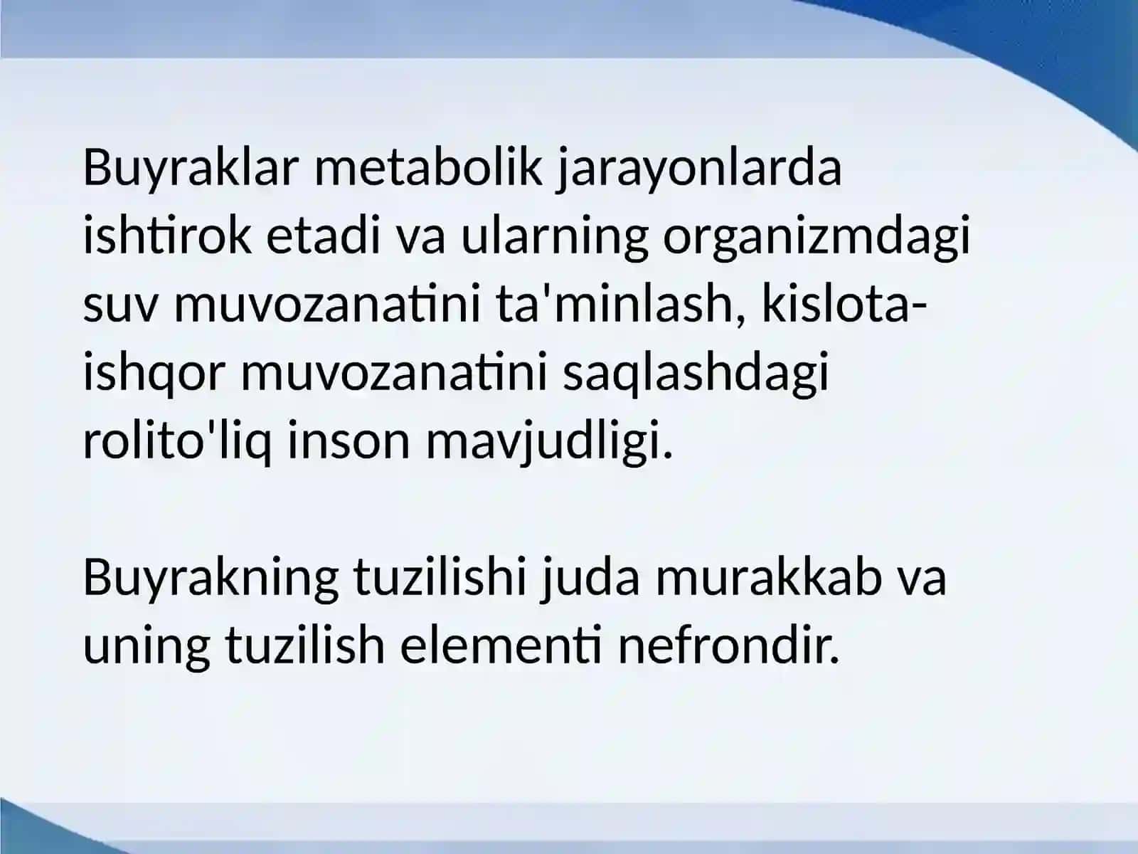 Buyrak naychalarida reabsorbsiya va sekretsiya 2
