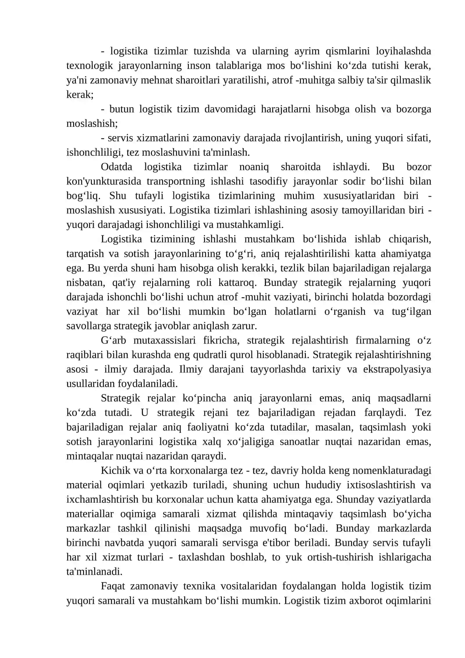 LOGISTIKA KONTSEPTSIYASI 2