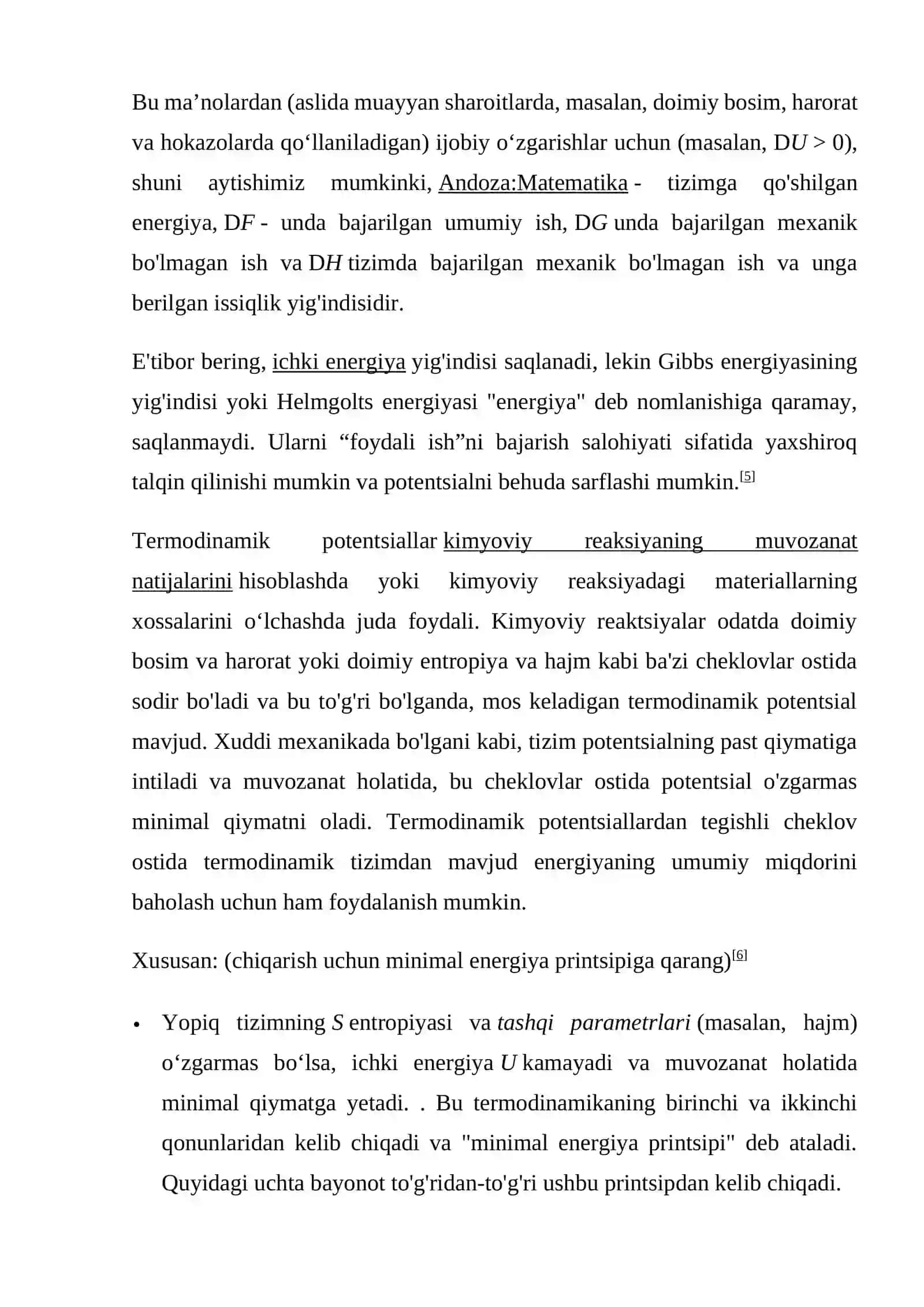 Termodinamik potensiallar 2