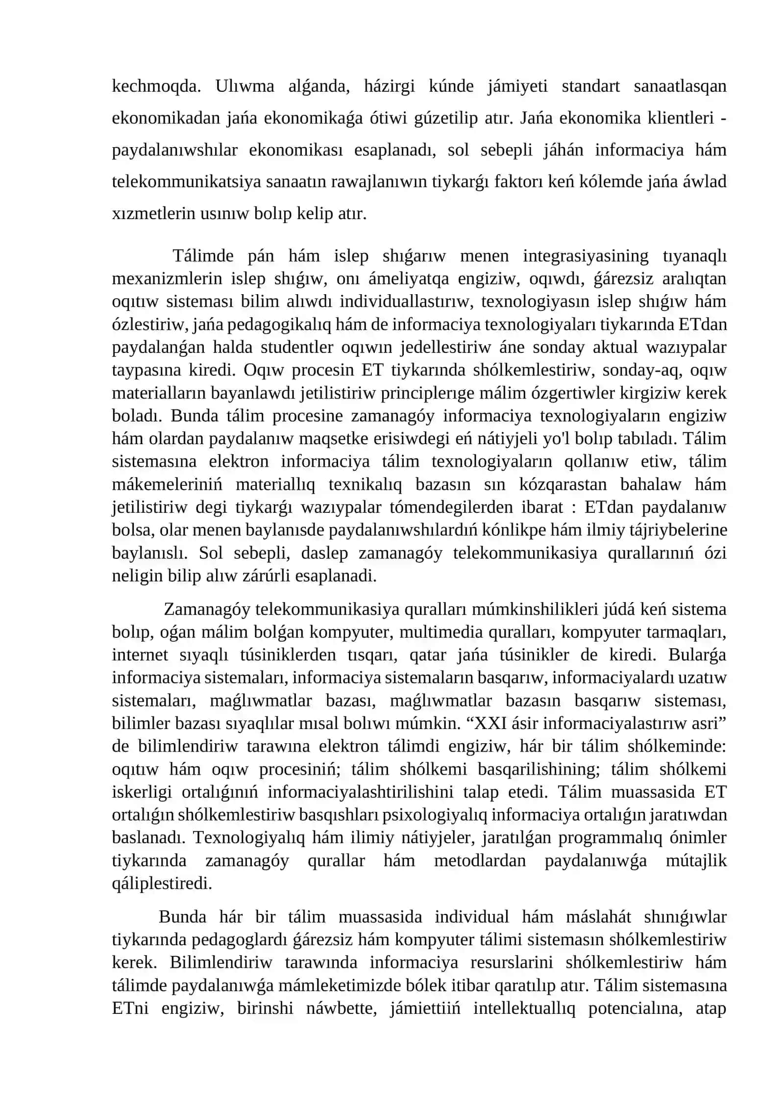 Informaciya jámiyetke ótiw 2