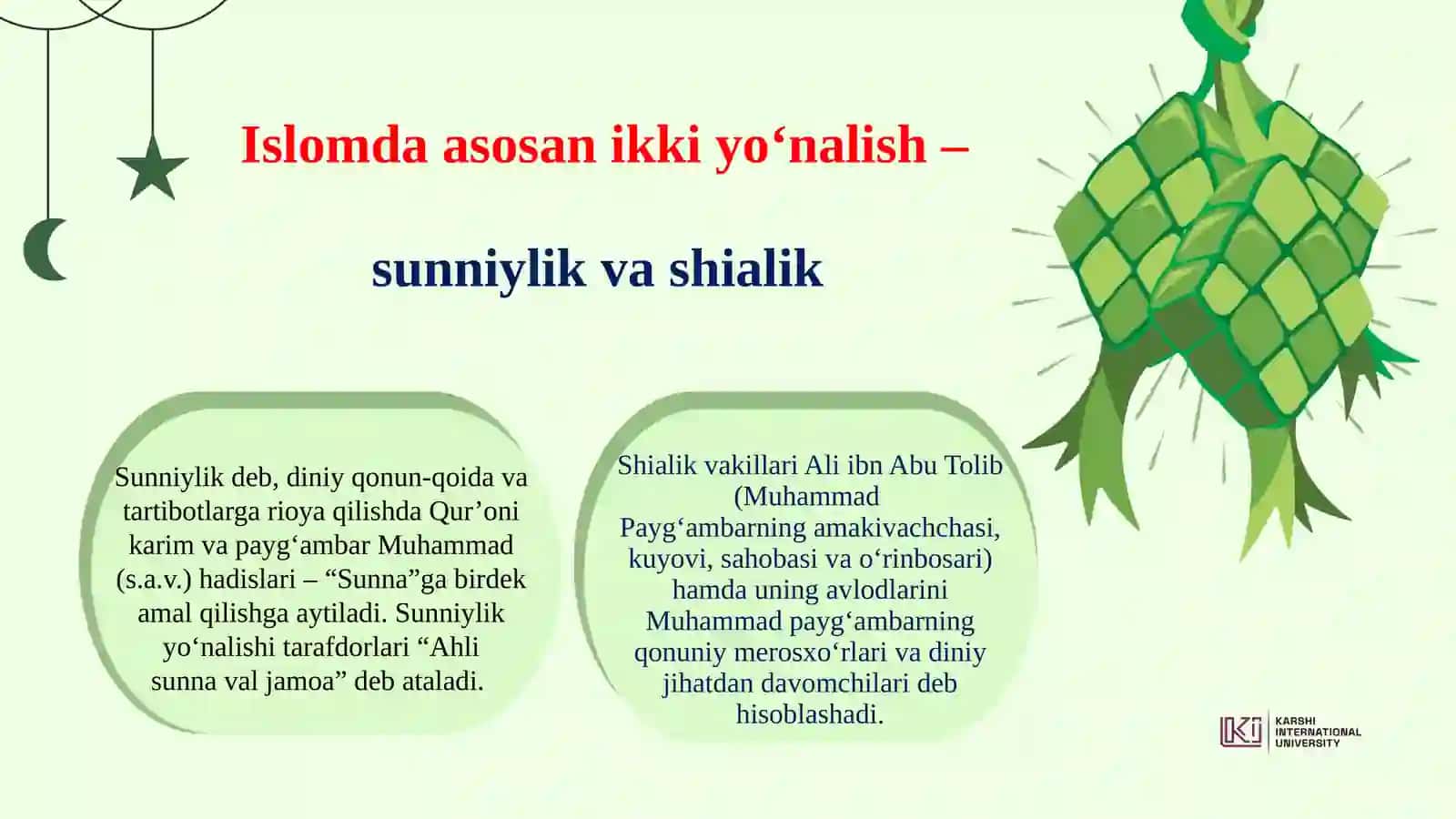 Islom dinining aqidaviy yo'nalishlari va maktablari 2