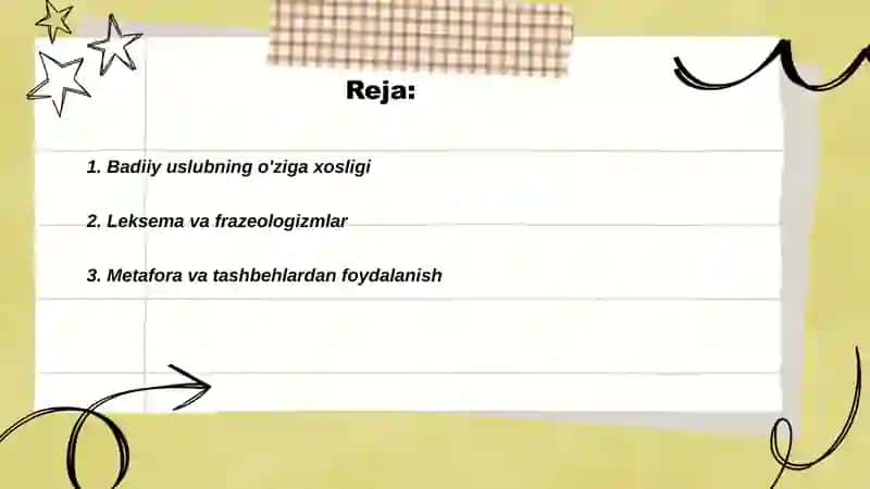 Badiiy asar tilining xususiyatlari 2