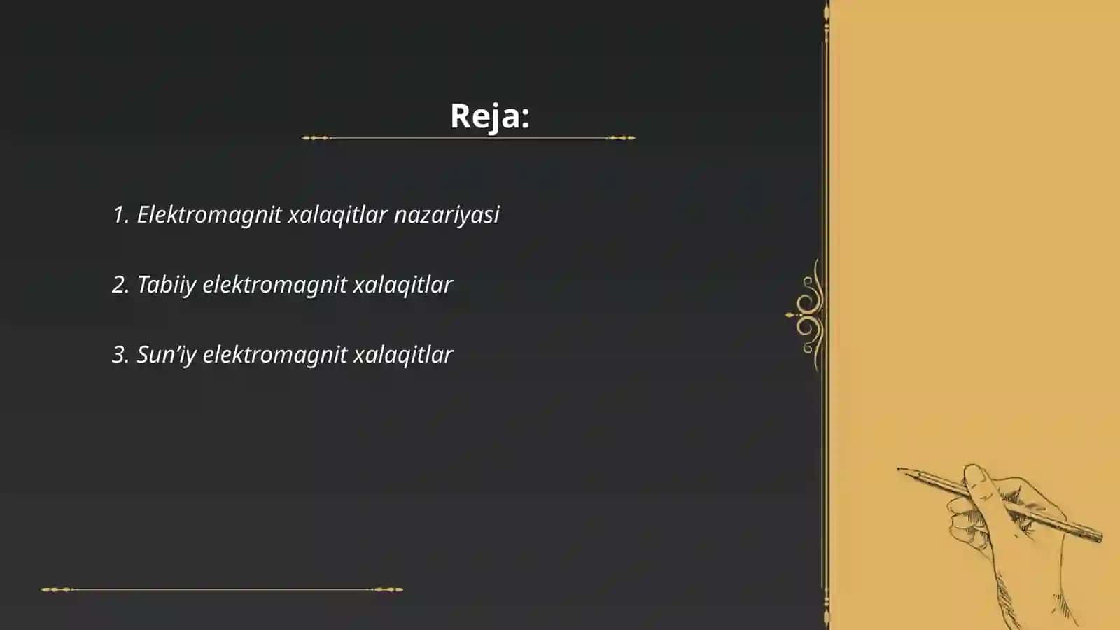 Elektromagnit xalaqitlar nazariyasi 2