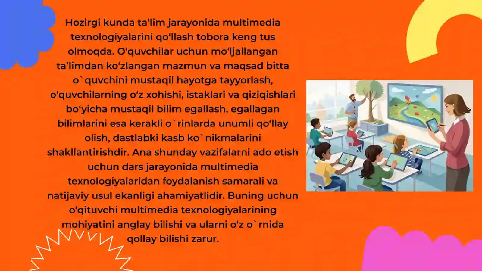 TA'LIM JARAYONIDA MULTIMEDIA TEXNOLOGIYALARIDAN FOYDALANISH 2