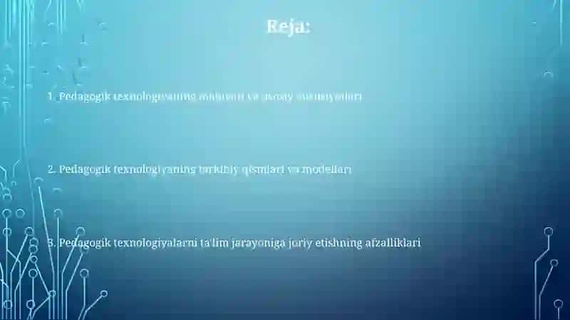 Pedagogik texnologiyaxususiyatlari 2