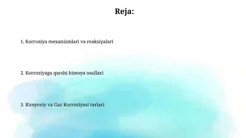 Kimyoviy va gaz karroziyasi 2