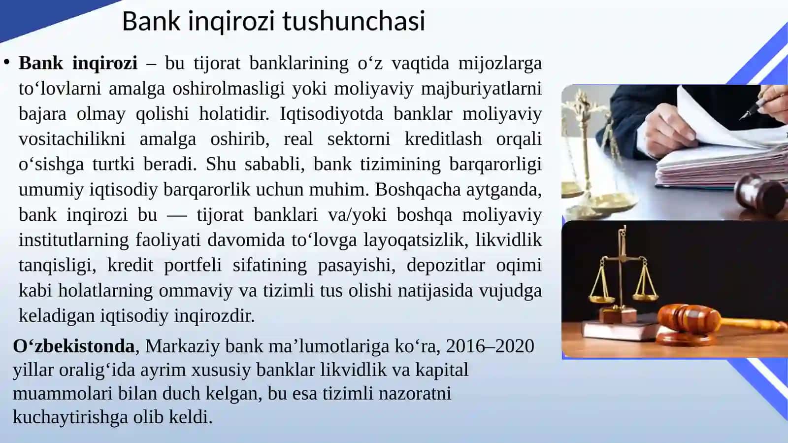 Bank inqirozini belgilovchi omillar 2