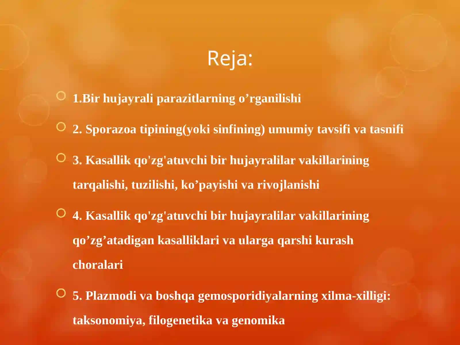 Kasallik qo’zg’atuvchi bir hujayralilar 2