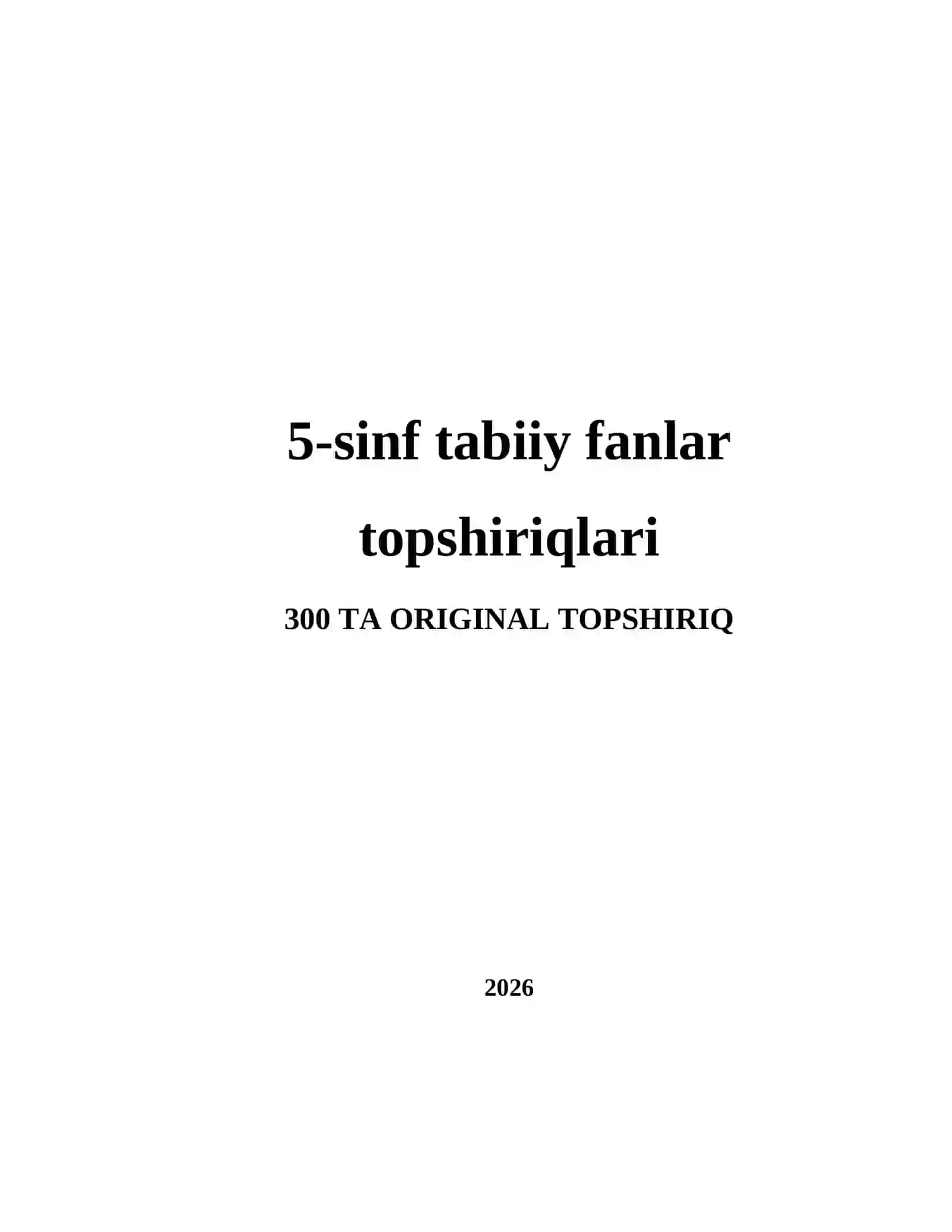 5-sinf tabiiy fanlar topshiriqlari 2
