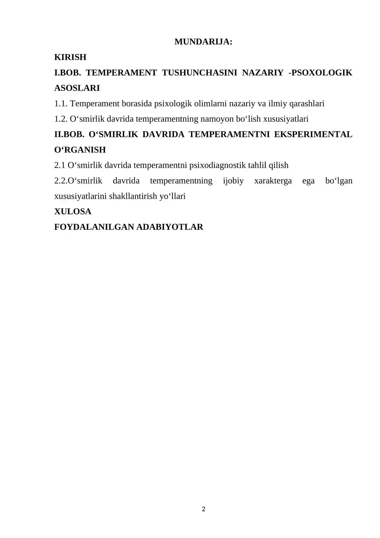 Temperamentning oʻsmirlik davridagi namoyon boʻlish xususiyatlari 2