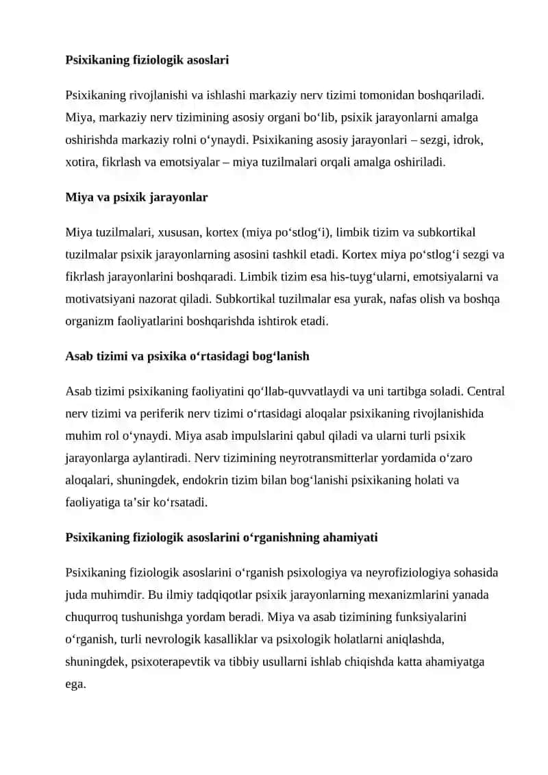 PSIXIKANING NERV FIZIOLOGIK ASOSLARI 2