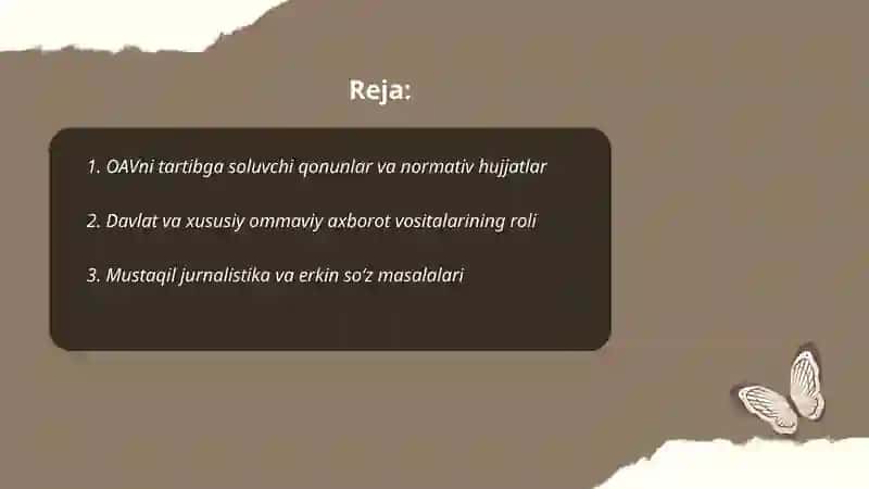 Oʻzbekiston Respublikasida ommaviy axborot vositalarining faoliyati 2