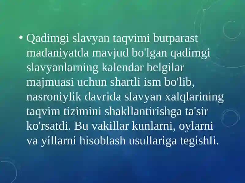 QADIMGI SLOVYAN KALENDARI 2