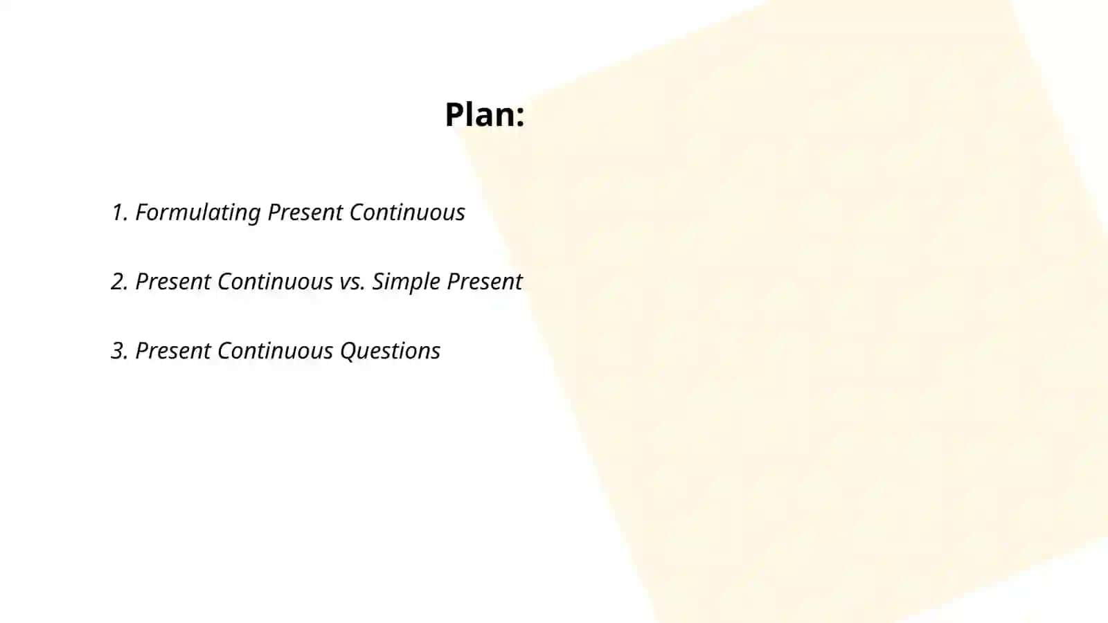 Present Continuous tens 2