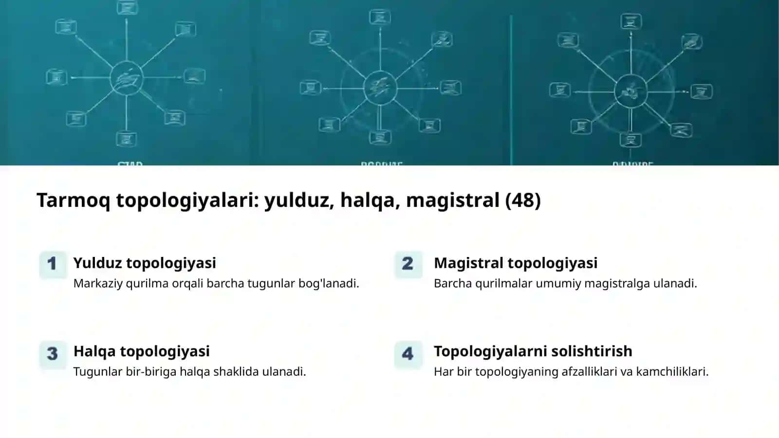 Kompyuter tarmoqlari: Asosiy tushunchalar 2