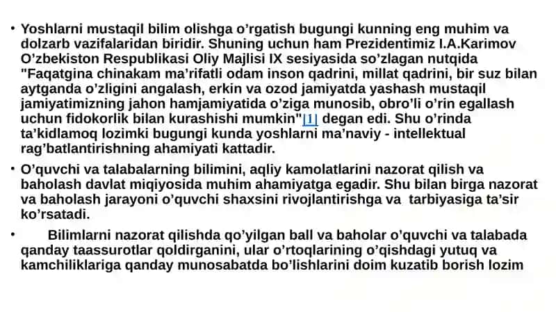 Yoshlarni Mustaqil Bilim Olishga O'rgatish 2