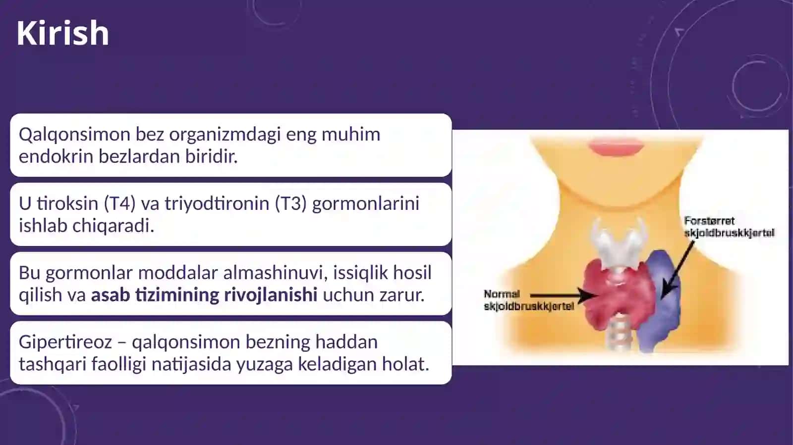 Gipertireoz va uning bolalarda nerv-psixik rivojlanishdagi ahamiyati. 2