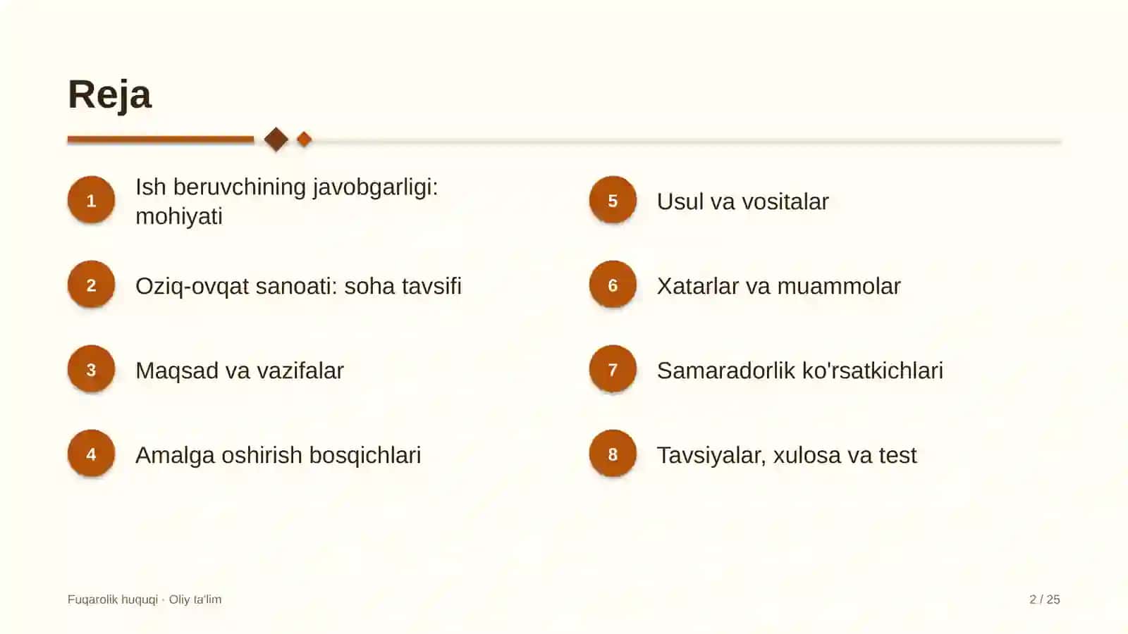 oziq ovqat sanoatida xodim yetkazgan zarar uchun ish beruvchining javobgarligi 2738 2
