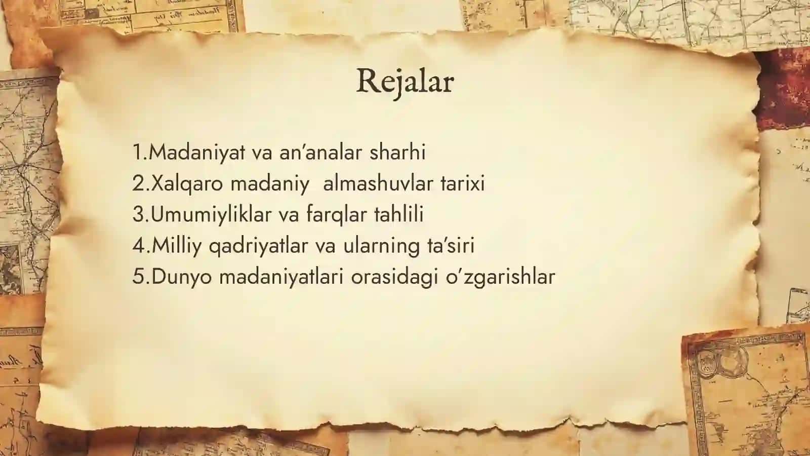 Dunyo xalqlari madaniyatidagi umumiylik va farqlar 2