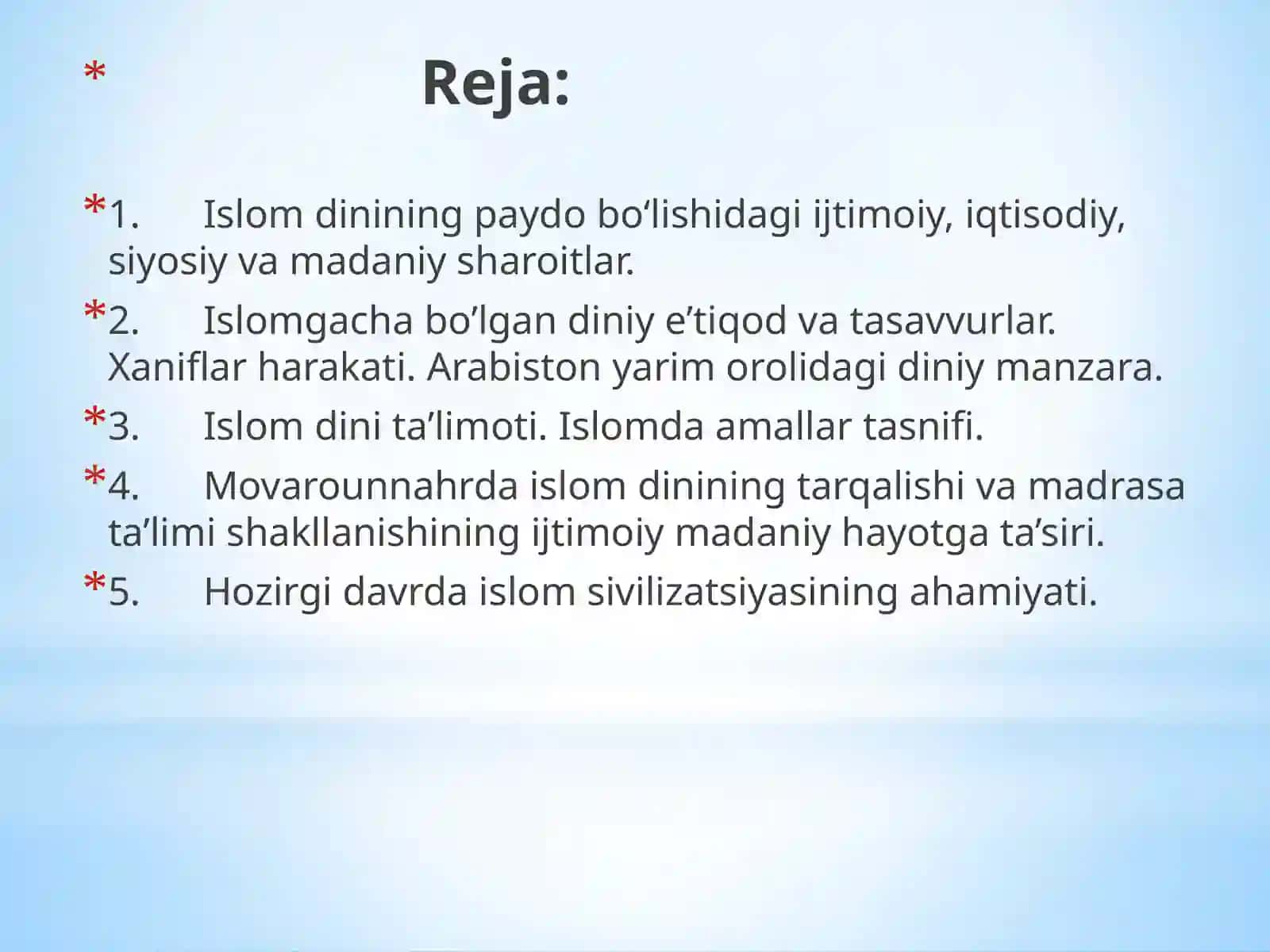 Islom dini tarixi va mohiyati 2