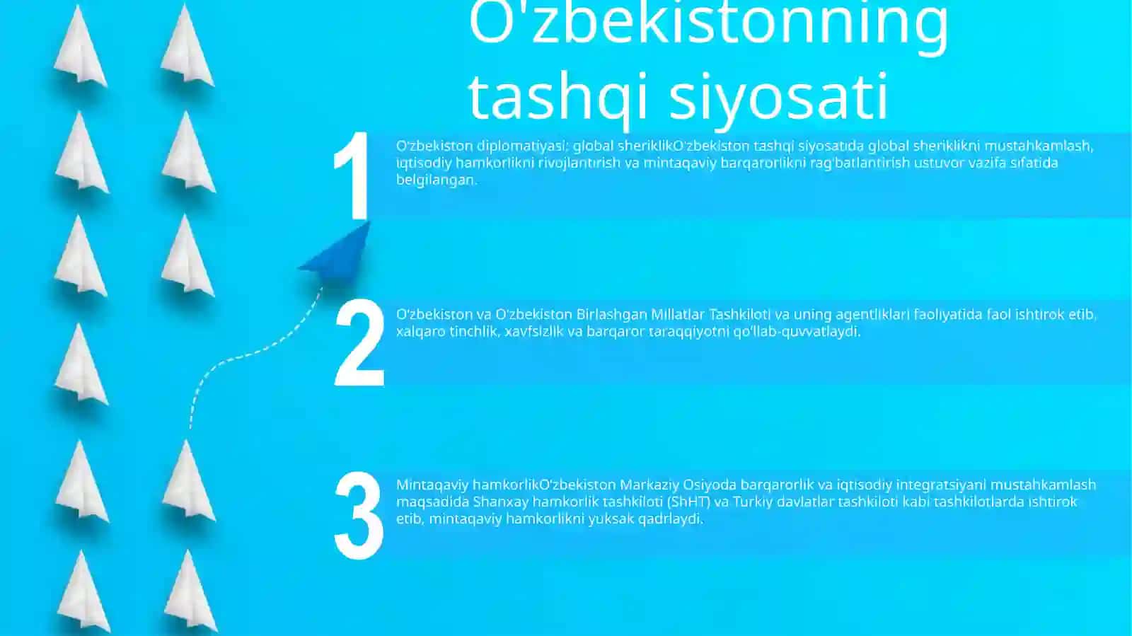 O‘zbekistonning tashqi siyosati 2