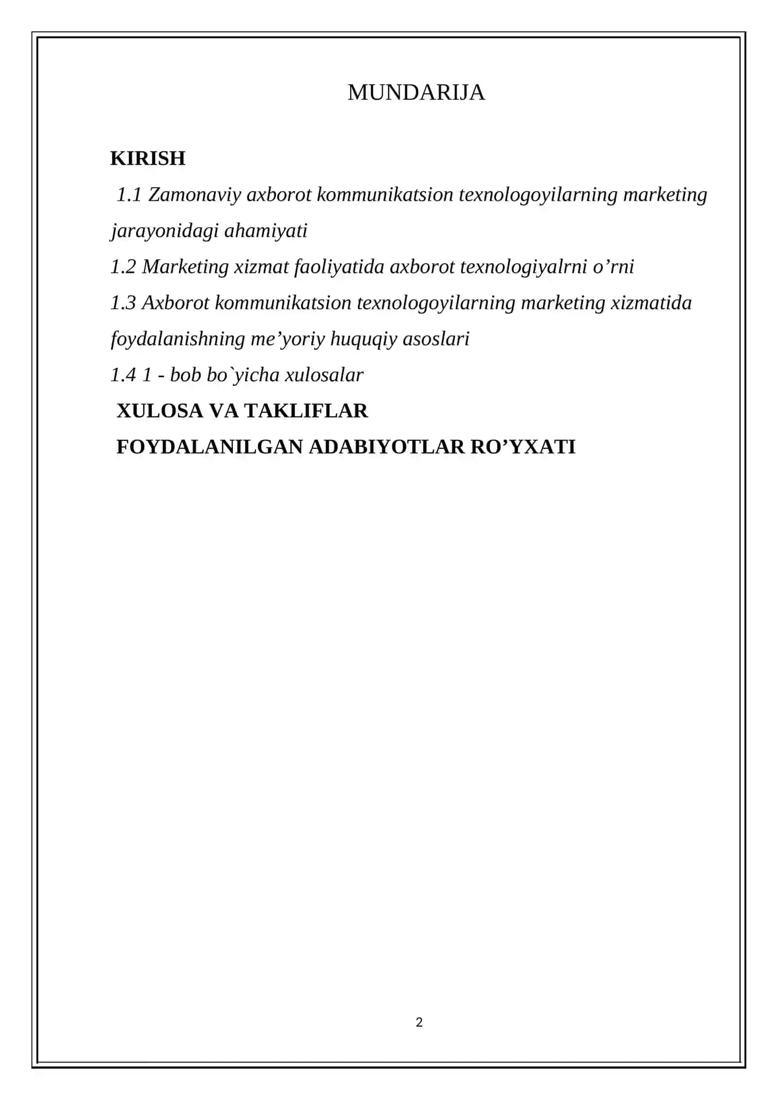 MARKETINGDA ZAMONAVIY AXBOROT KOMMUNIKATSION TЕXNOLOGIYALARDAN FOYDALANISH XUSUSIYATLARI 2