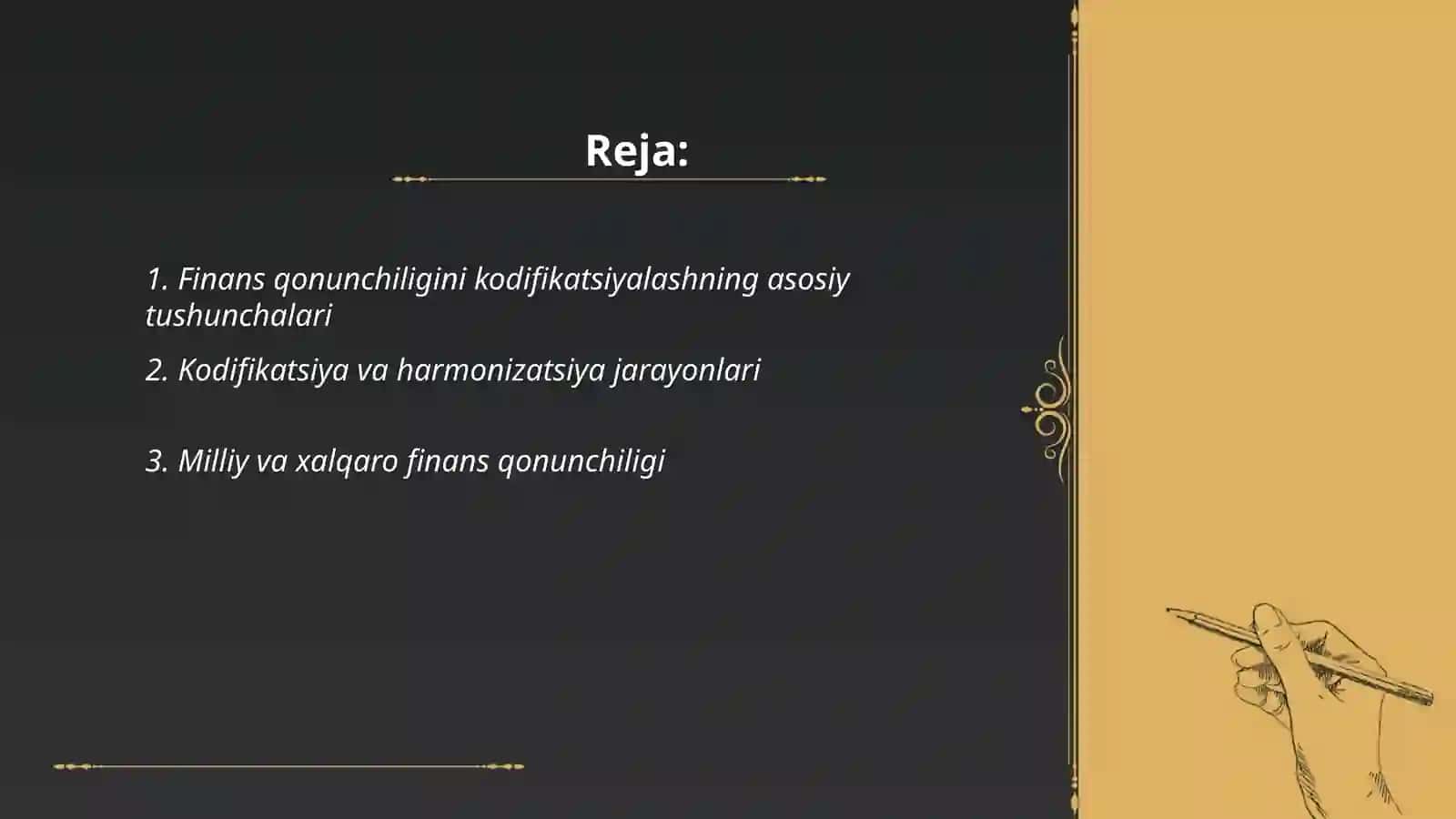 Finans qonunchiligini kodifikatsiyalash muamolari 2