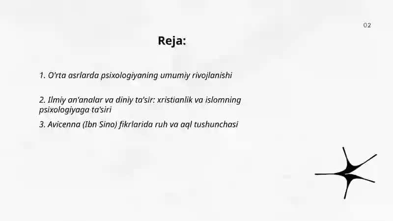 O'rta asrlarda psixologiyaning rivojlanishi 2
