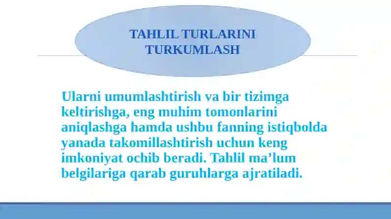 IQTISODIY TAHLILNING TURLARI 2