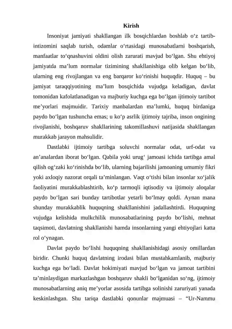 Huquqning vujudga kelishi 2