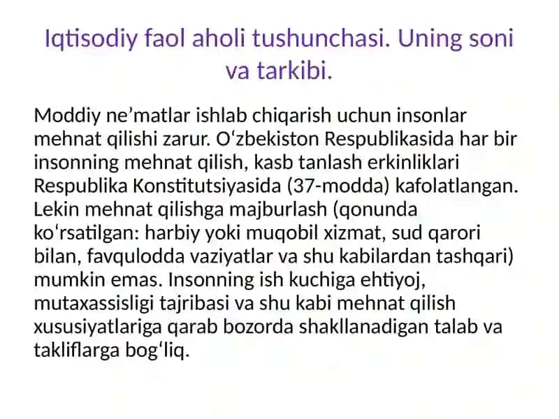 Mehnat Bozor Statistikasi 2