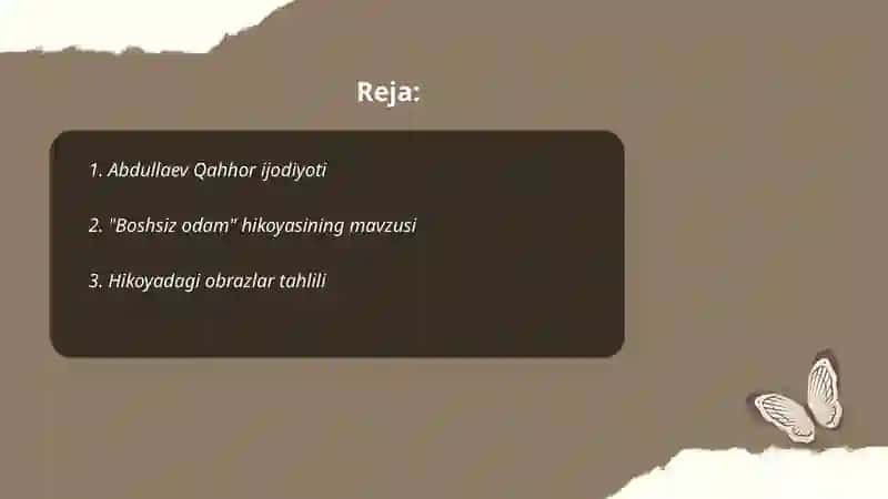 Boshsiz odam hikoyasi poetik tahlili 2