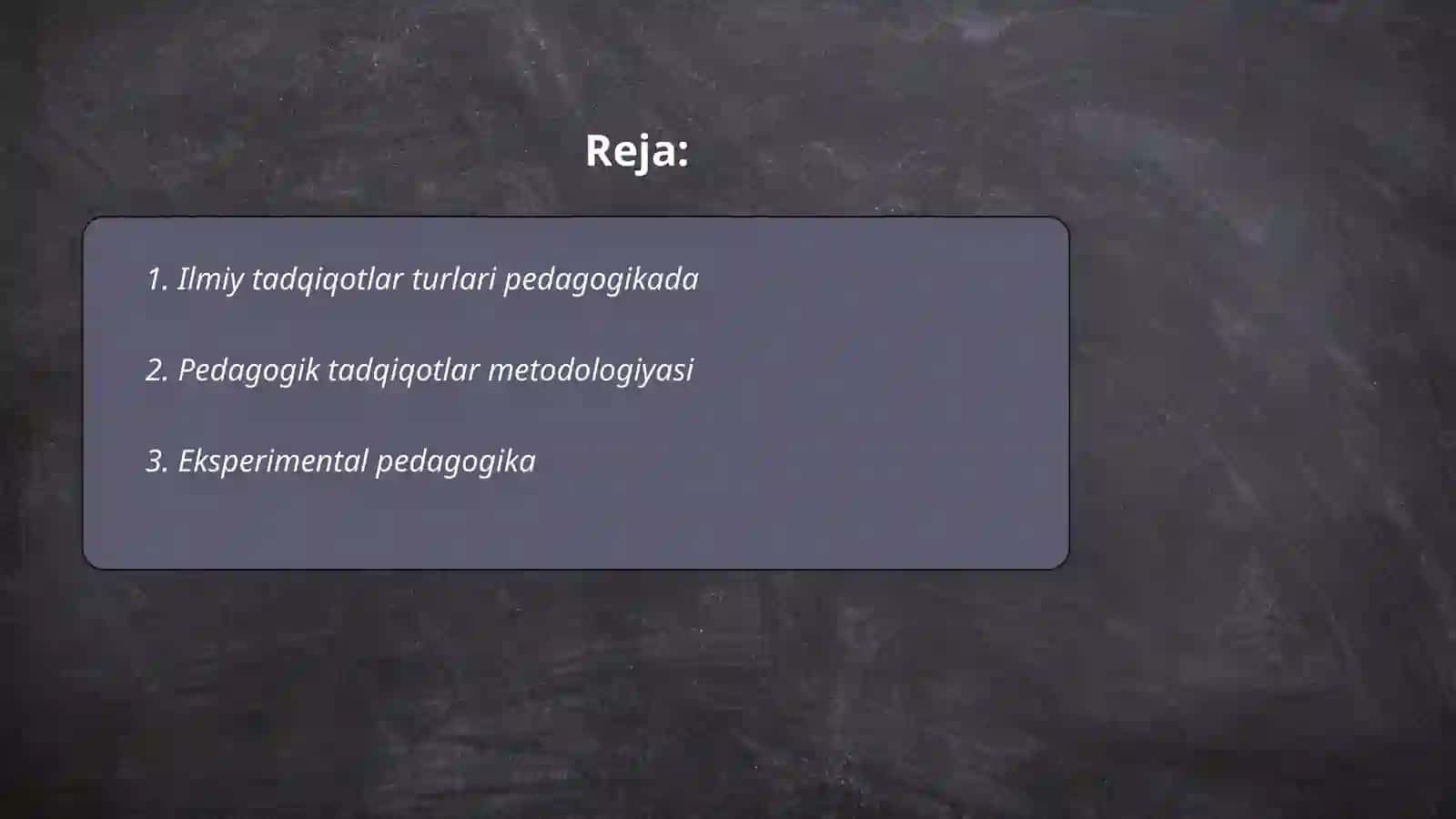 Pedagogika fanining ilmiy tadqiqot metodlari 2