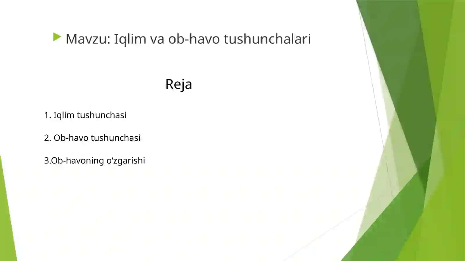 IQLIM O‘ZGARISHI VA EKOLOGIK MOSLASHUV 2