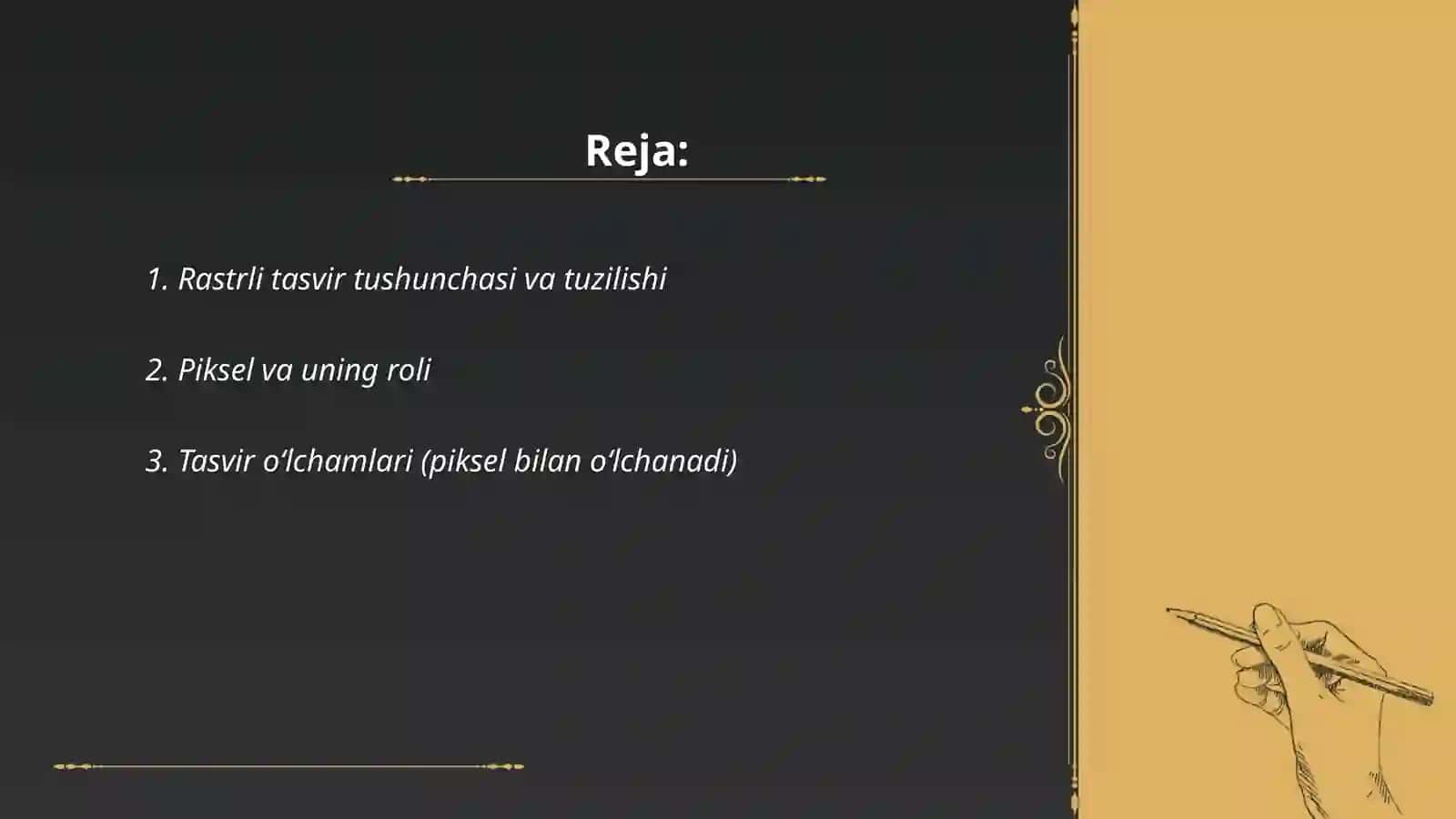 Rastrli tasvirlar va ularning asosiy xarakteristikalari 2