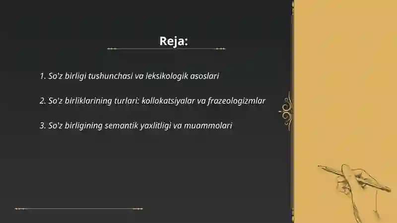 Leksikologiya.So'z birligi sifatida 2