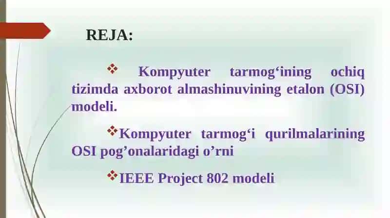 Kompyuter tarmoqining Muloqot Etalon Modeli 2