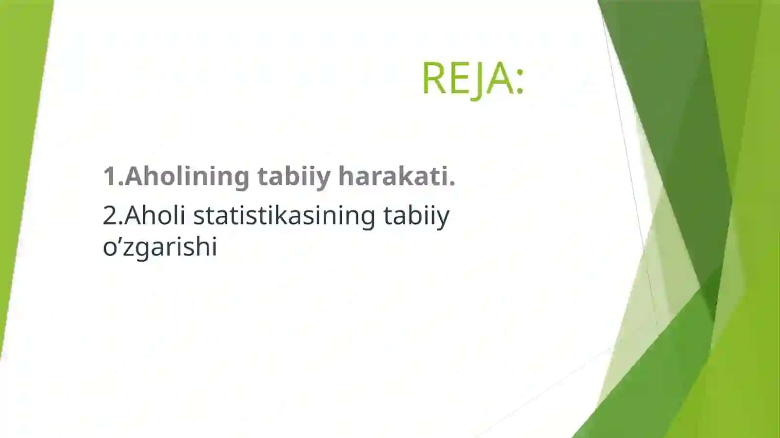 Aholi Harakatining Statistik Ko'rsatkichlari 2