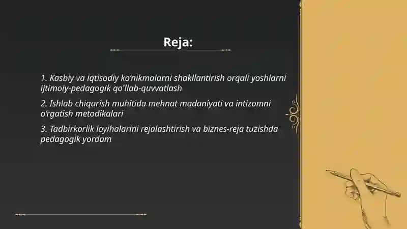 Kasbiy va iqtisodiy ko‘nikmalarni shakllantirish 2