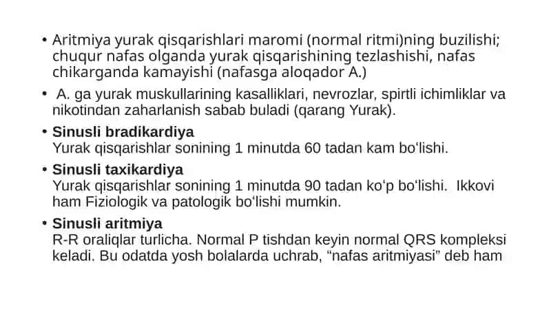Aritmiyaga qarshi vositalar 2