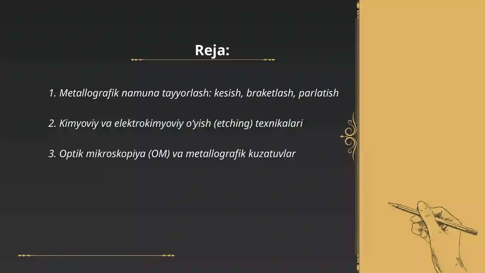 Metall va qotishmalarning strukturasini tekshirish usullari 2