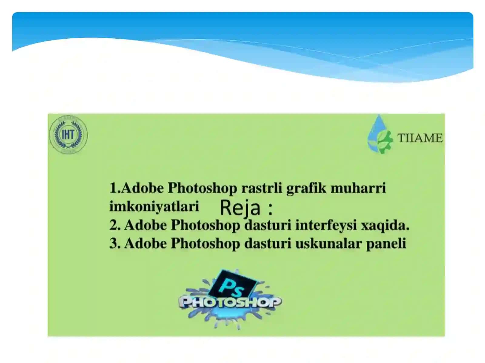 ADOBE PHOTOSHOP DASTURI 2