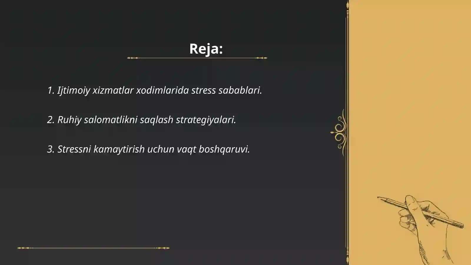 Ijtimoiy xizmatlarlarda stress va ruhiy salomatlikni boshqarish 2