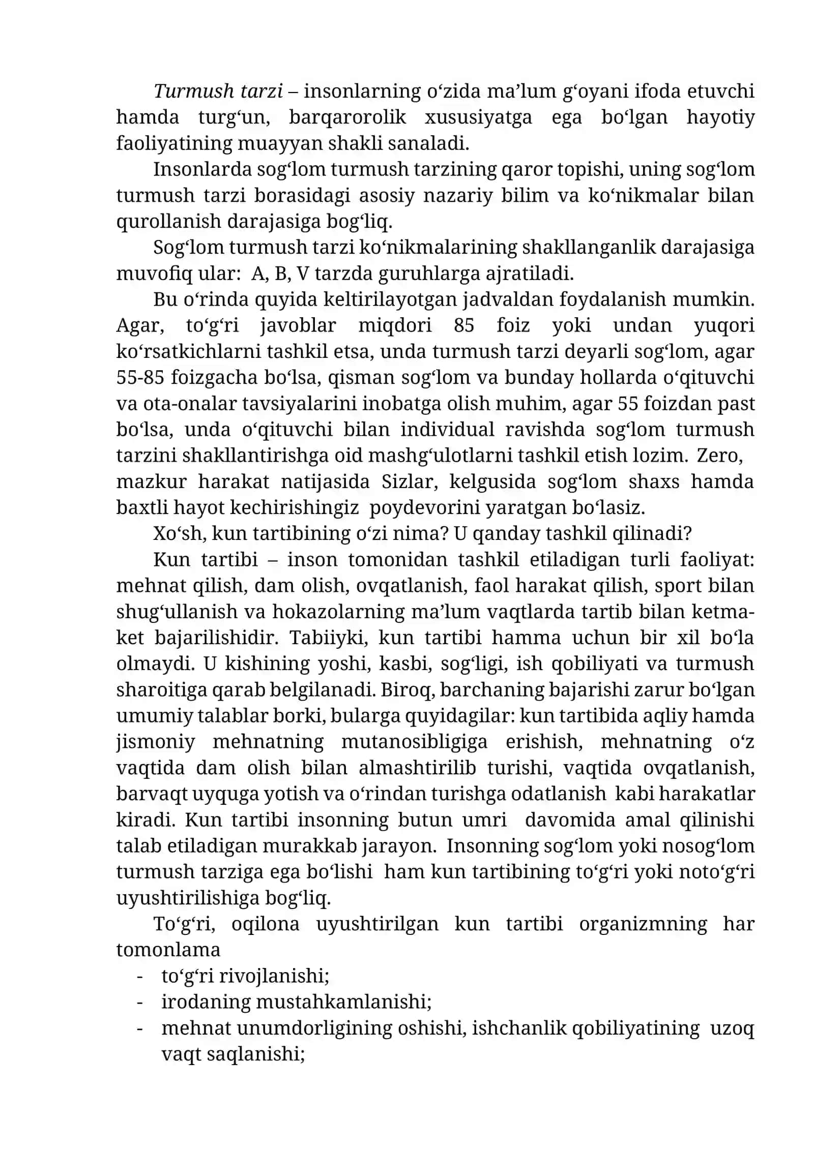 Sog‘lom turmush tarzining qaror topishiga ta’sir etuvchi omillar 2