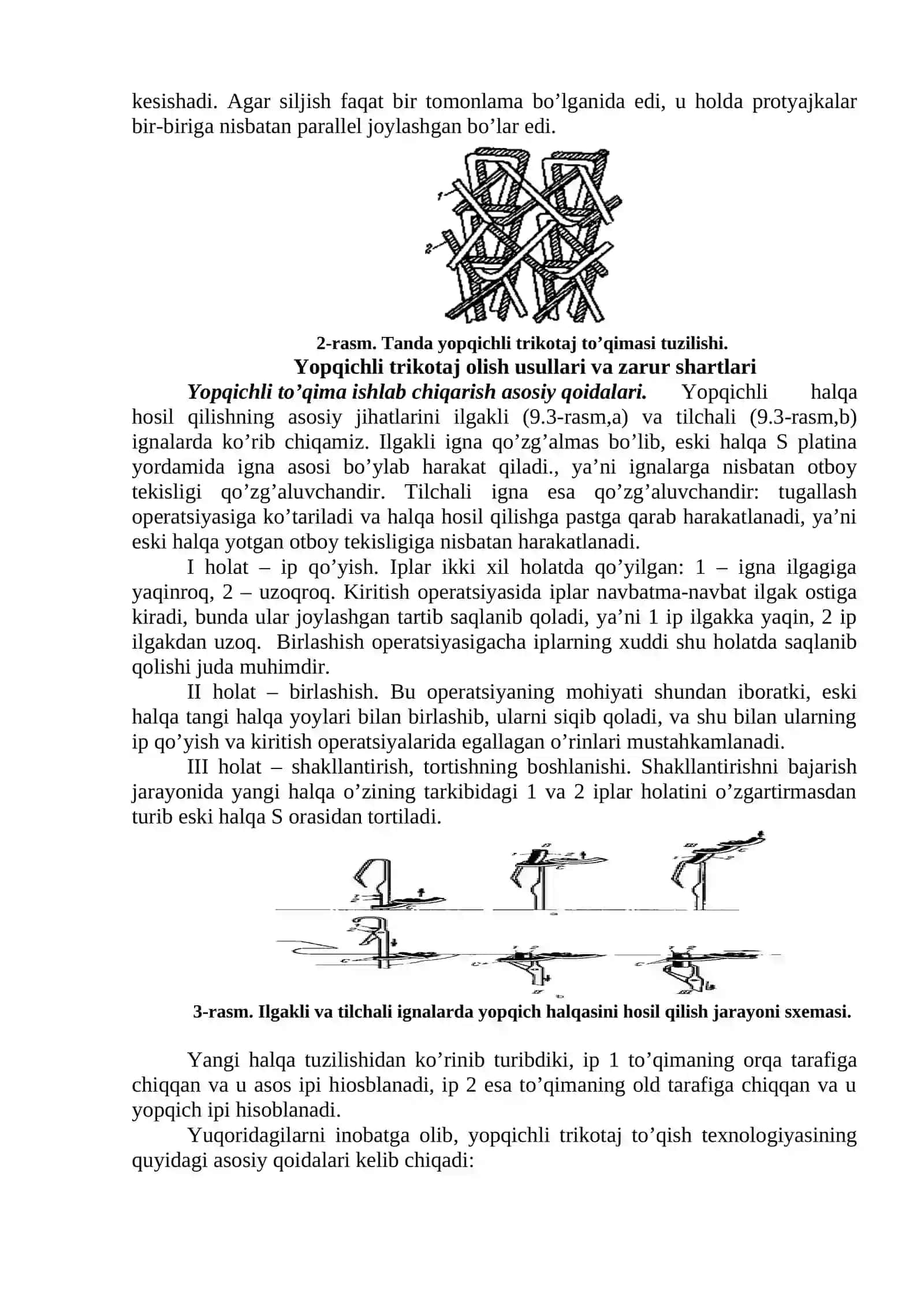 Ma’ruza. YOPQICHLI TRIKOTAJ TO’QIMALARI 2